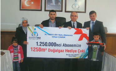 Başkentgaz’dan “Şanslı Abone’’ye  1250 Metreküp Doğalgaz…