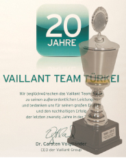 Vaillant Türkiye’deki 20. Yılını Kutluyor
