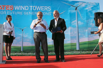 Ateş Çelik’in Rüzgar Kulesi Üretim Tesislerinin Temeli Atıldı
