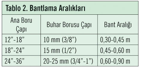 Isıtıcı – İzleyici Buhar Boru Sistemleri 