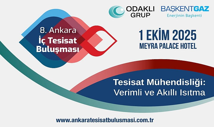 8. Ankara İç Tesisat Buluşması 1 Ekim'de Meyra Palace Otel'de