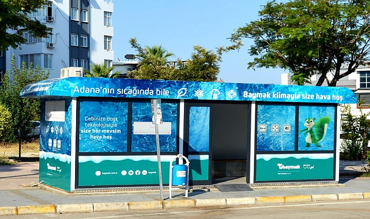 Adana'ya Baymak'tan Klimalı Durak Adana'ya Baymak'tan Klimalı Durak