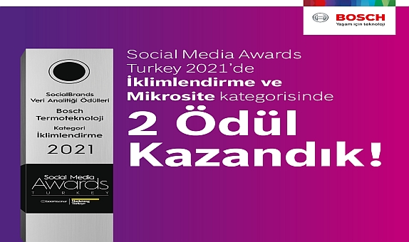 Bosch Termoteknoloji'ye Social Media Awards'dan 2 Ödül Birden