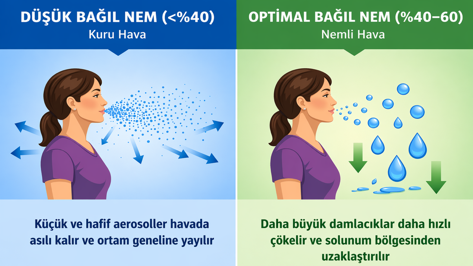 İdeal nem dengesinin, daha sağlıklı iç mekanlar oluşturmaya katkısı İdeal nem dengesinin, daha sağlıklı iç mekanlar oluşturmaya katkısı