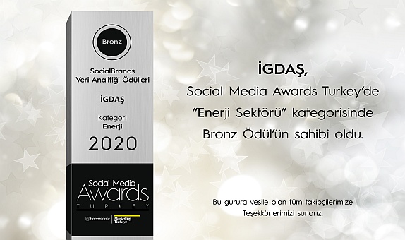 İGDAŞ'a Social Media Awards Turkey'den Bronz Ödül!