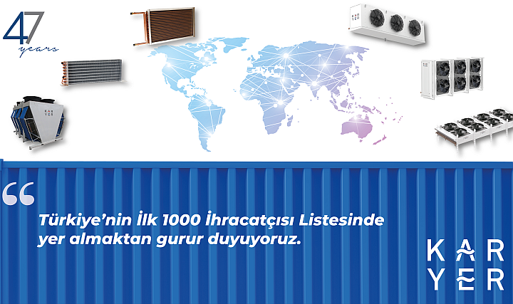 KARYER, Türkiye'nin 2024 Yılı İlk 1000 İhracatçı Firması Arasında KARYER, Türkiye'nin 2024 Yılı İlk 1000 İhracatçı Firması Arasında