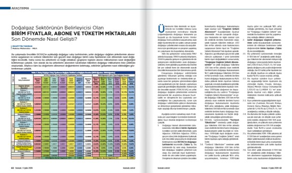 Doğalgaz Birim Fiyatları, Abone ve Tüketim Miktarları Son Dönemde Nasıl Gelişti?
